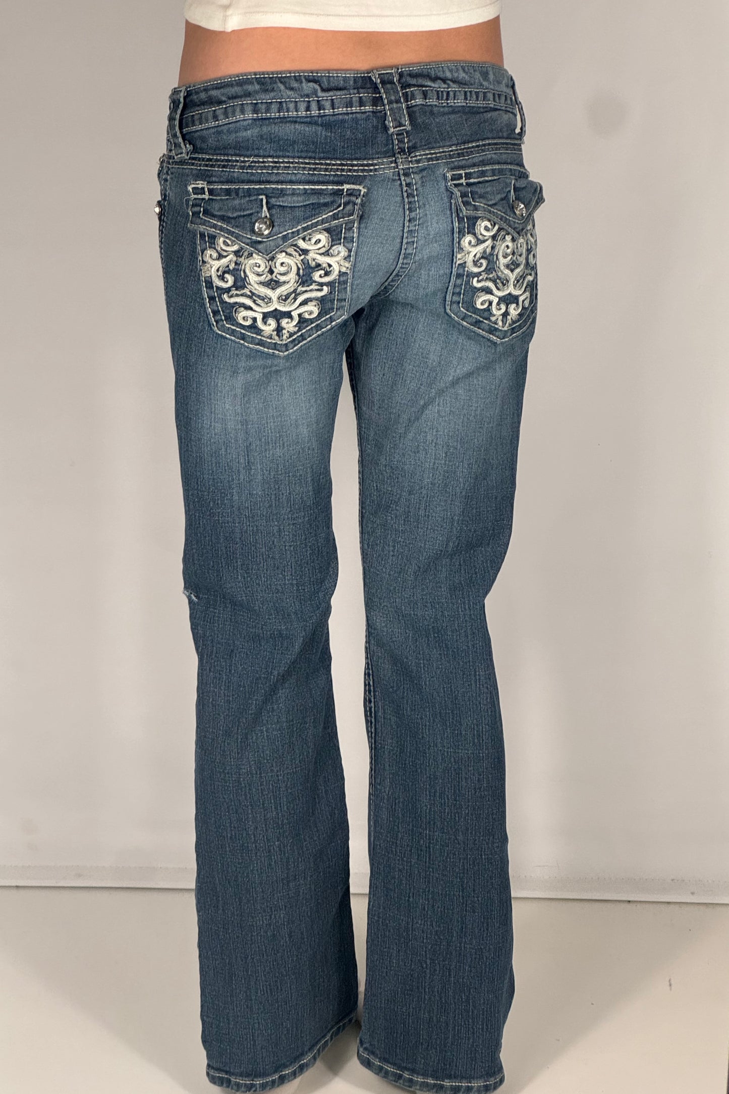 Lavtaljede jeans str: S