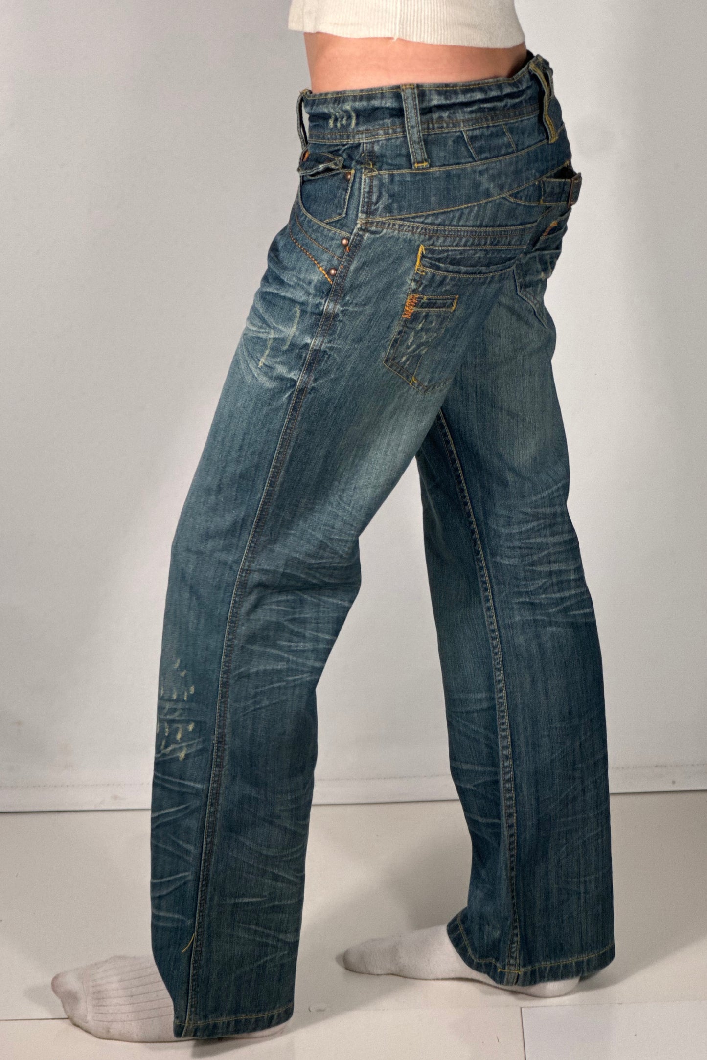 Lågmidjade jeans stl: S