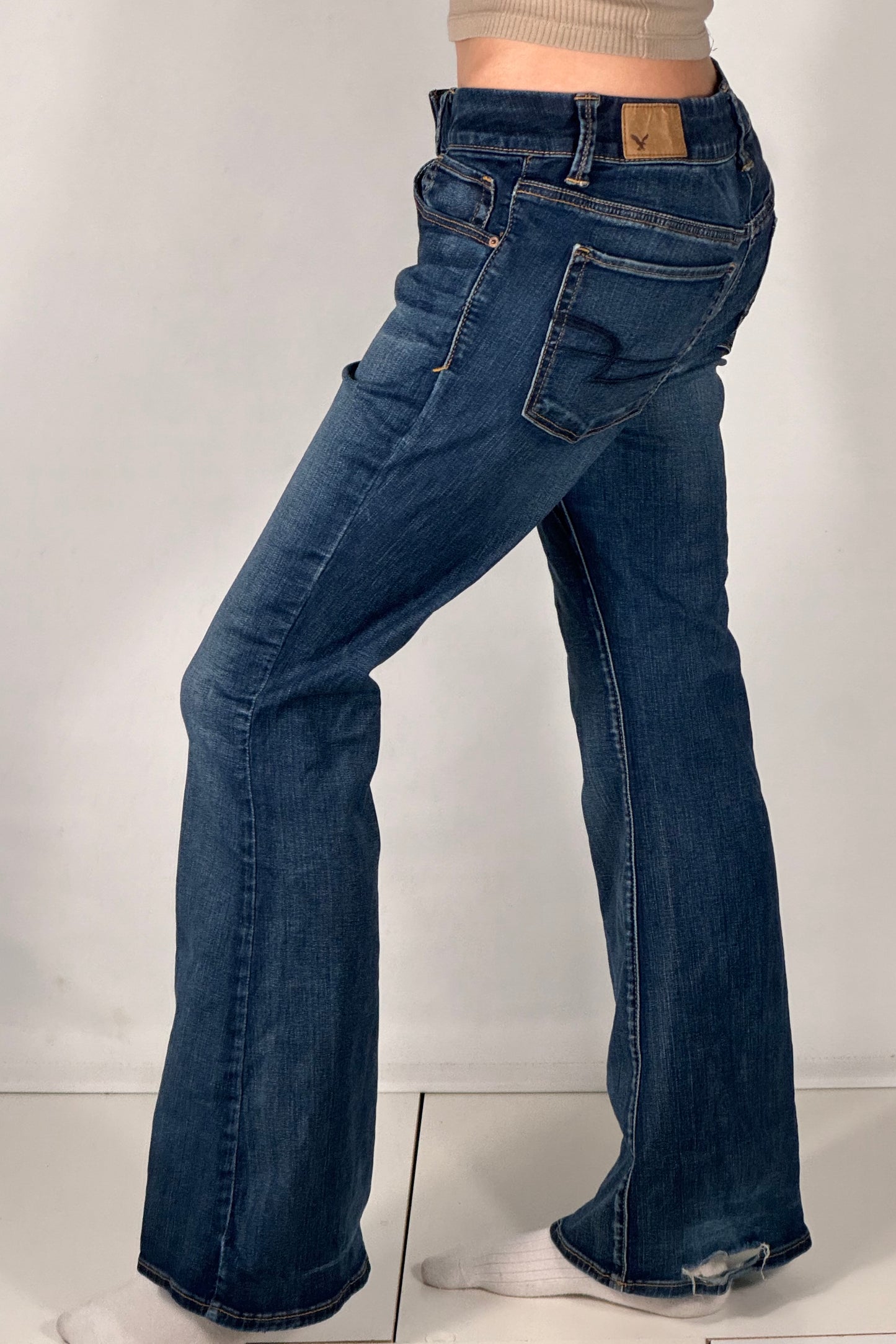 Utsvingte jeans str: S
