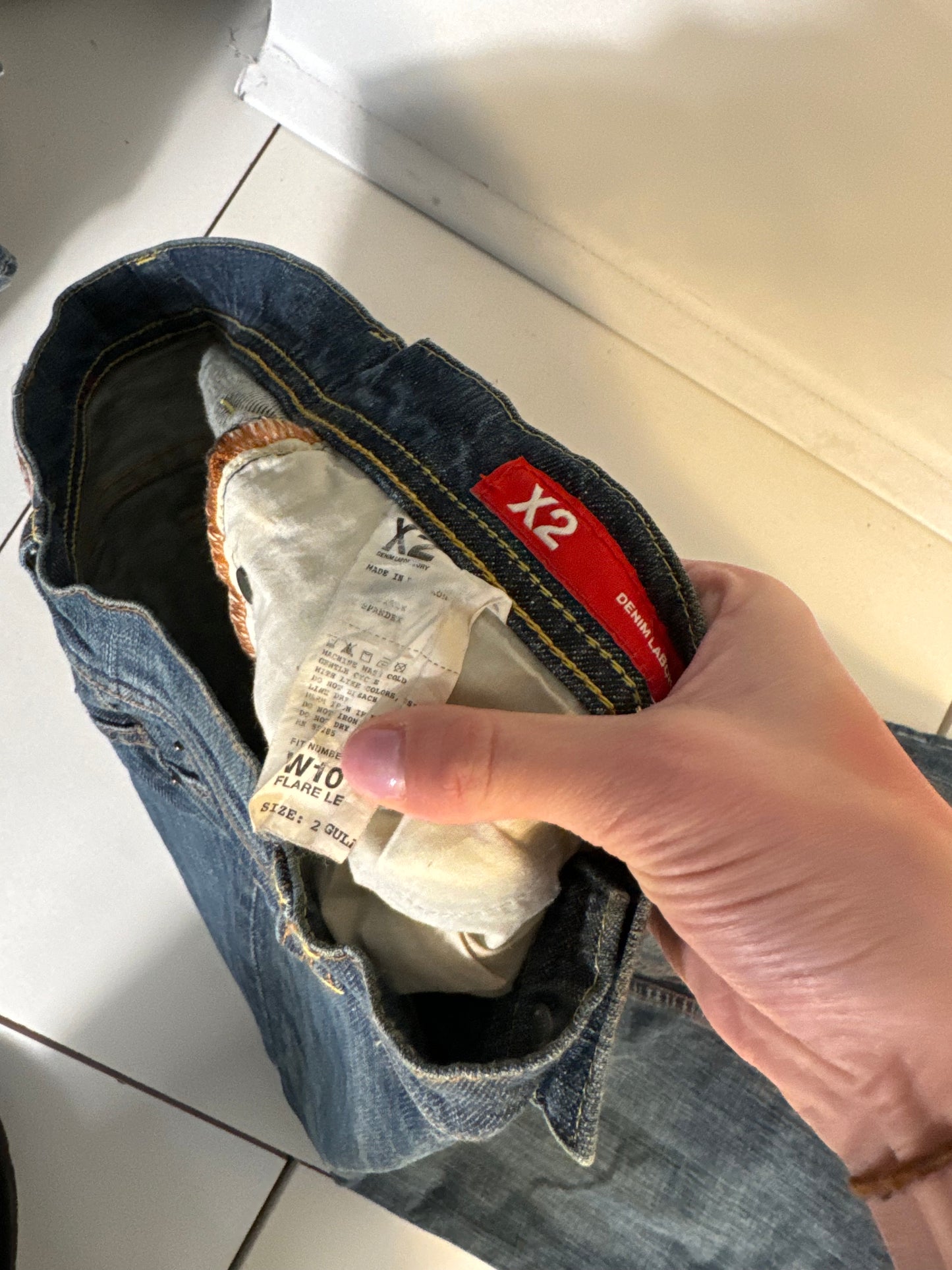 Lavtaljede jeans str: S