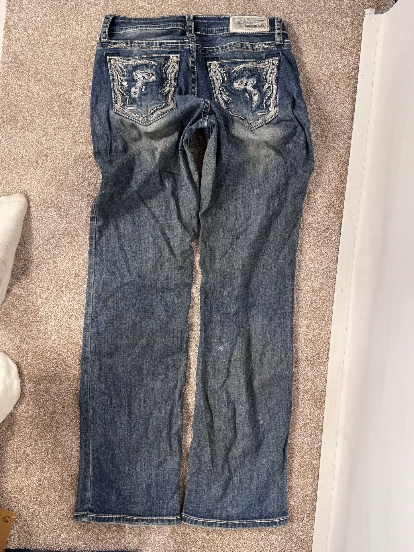 Utsvingte jeans str: S