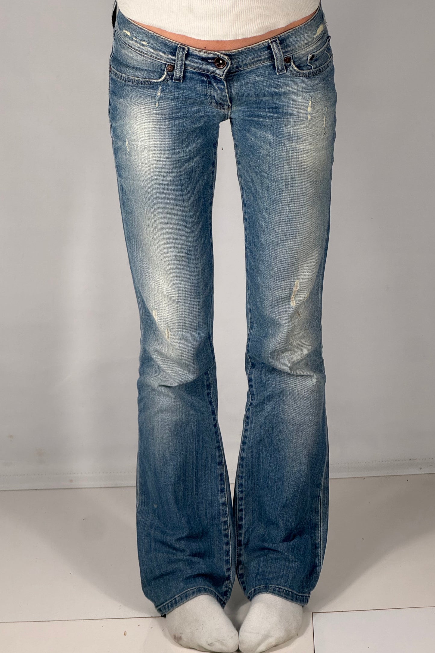 Lavt-sittende jeans str: XS
