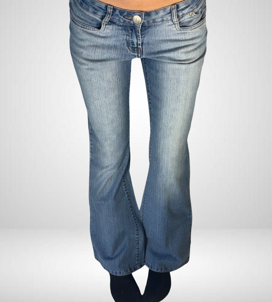 Lågmidjade jeans–stl: S
