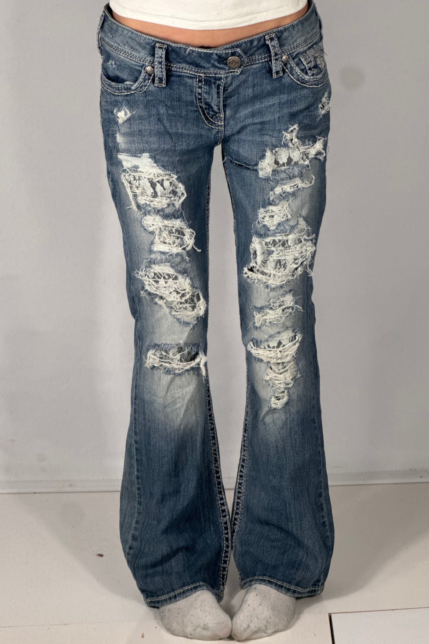 Lågmidjade jeans stl: M