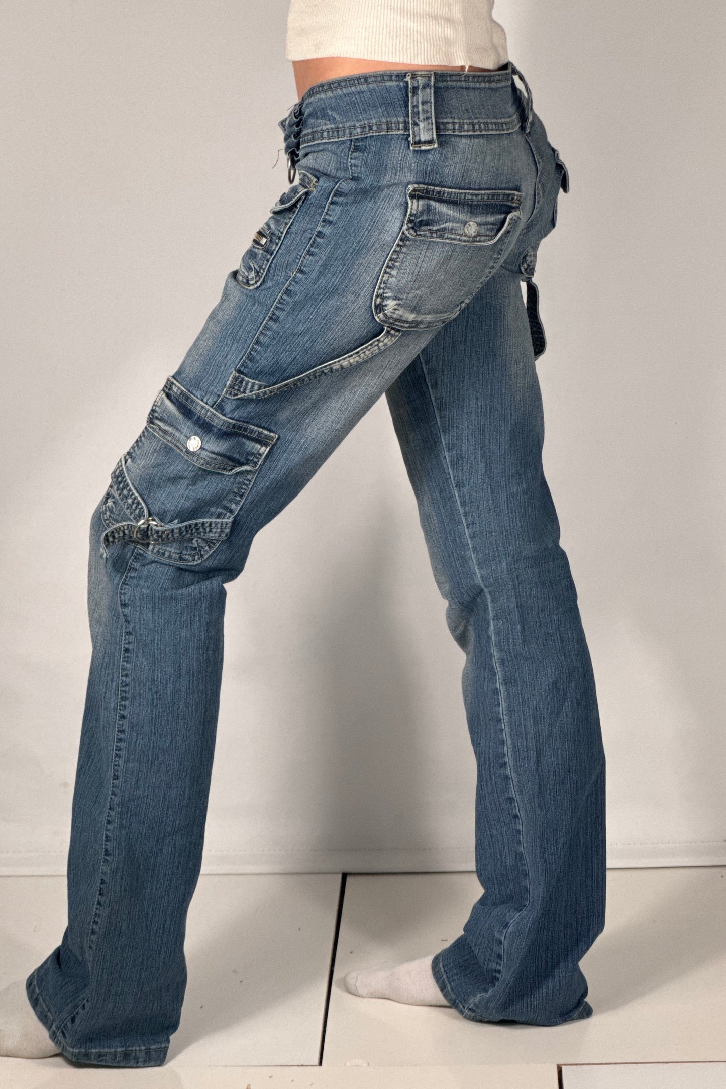 Lavtaljede jeans str: S