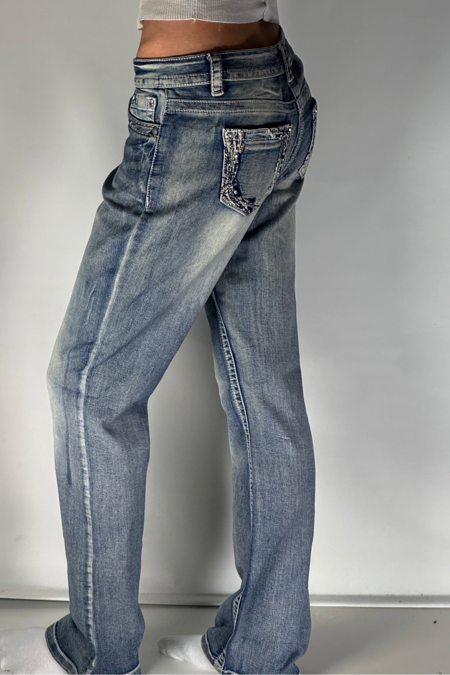 Lågmidjade jeans stl: S
