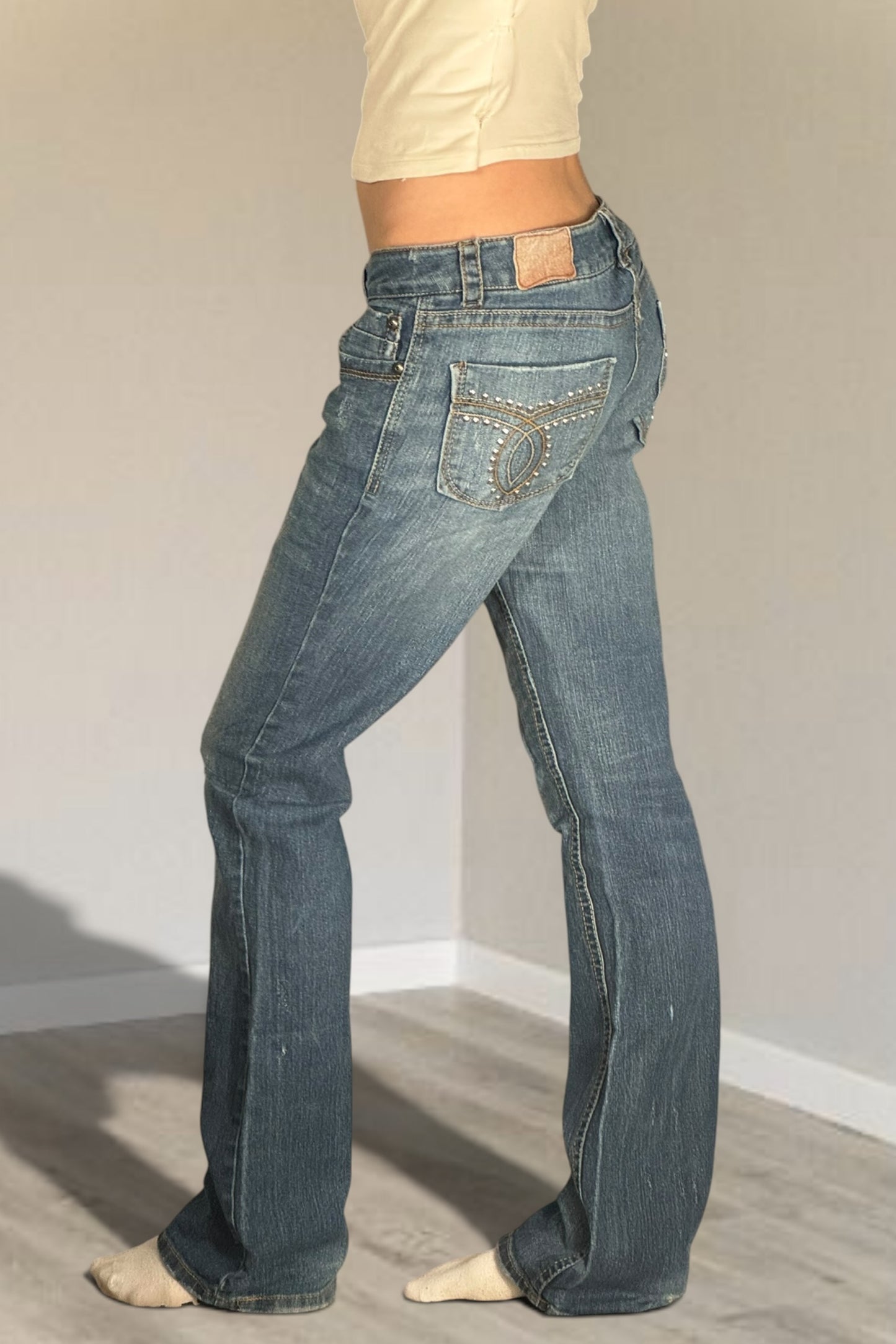 Lågmidjade jeans stl: S