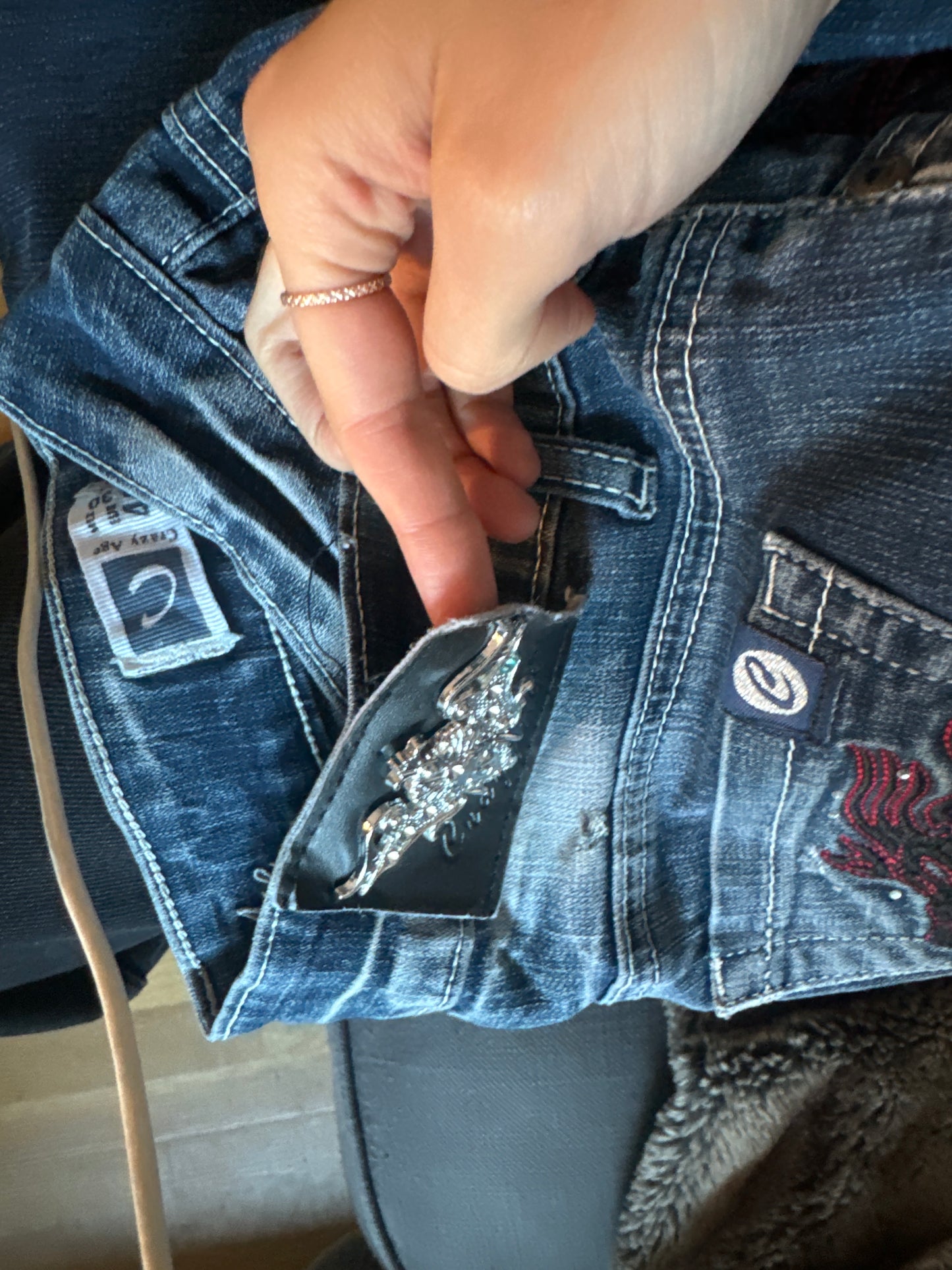 Lågmidjade jeans stl: S