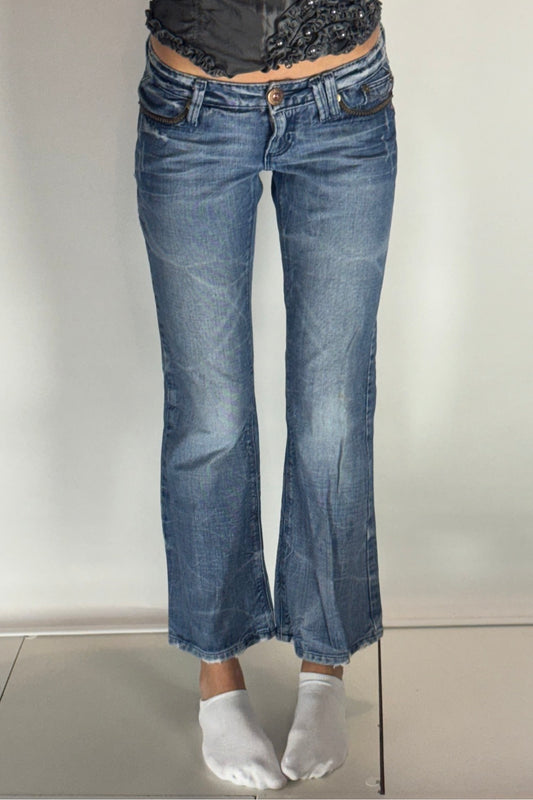 Lågmidjade jeans–stl: S