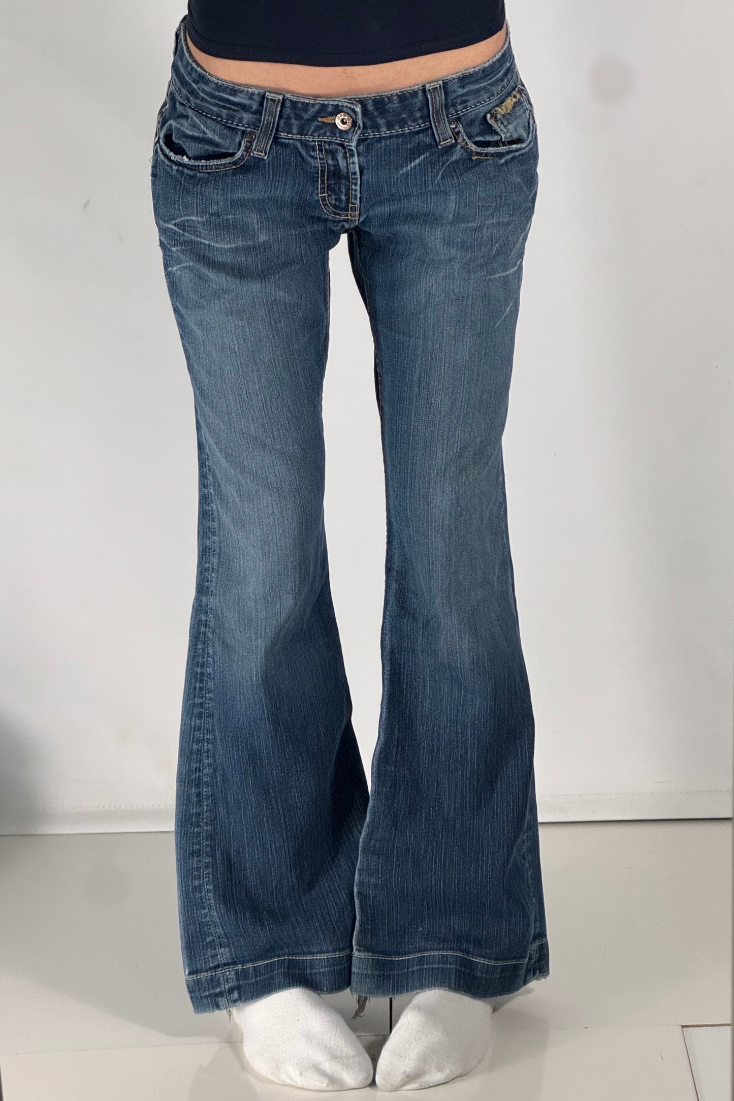Lavtaljede jeans str: S