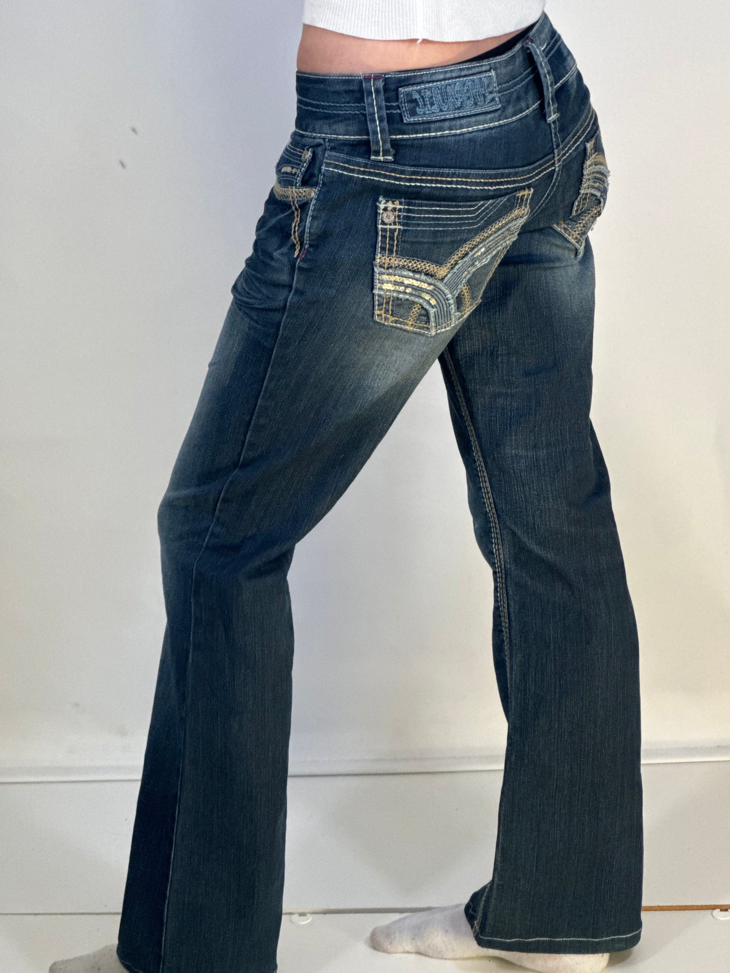 Lavtaljede jeans str: S