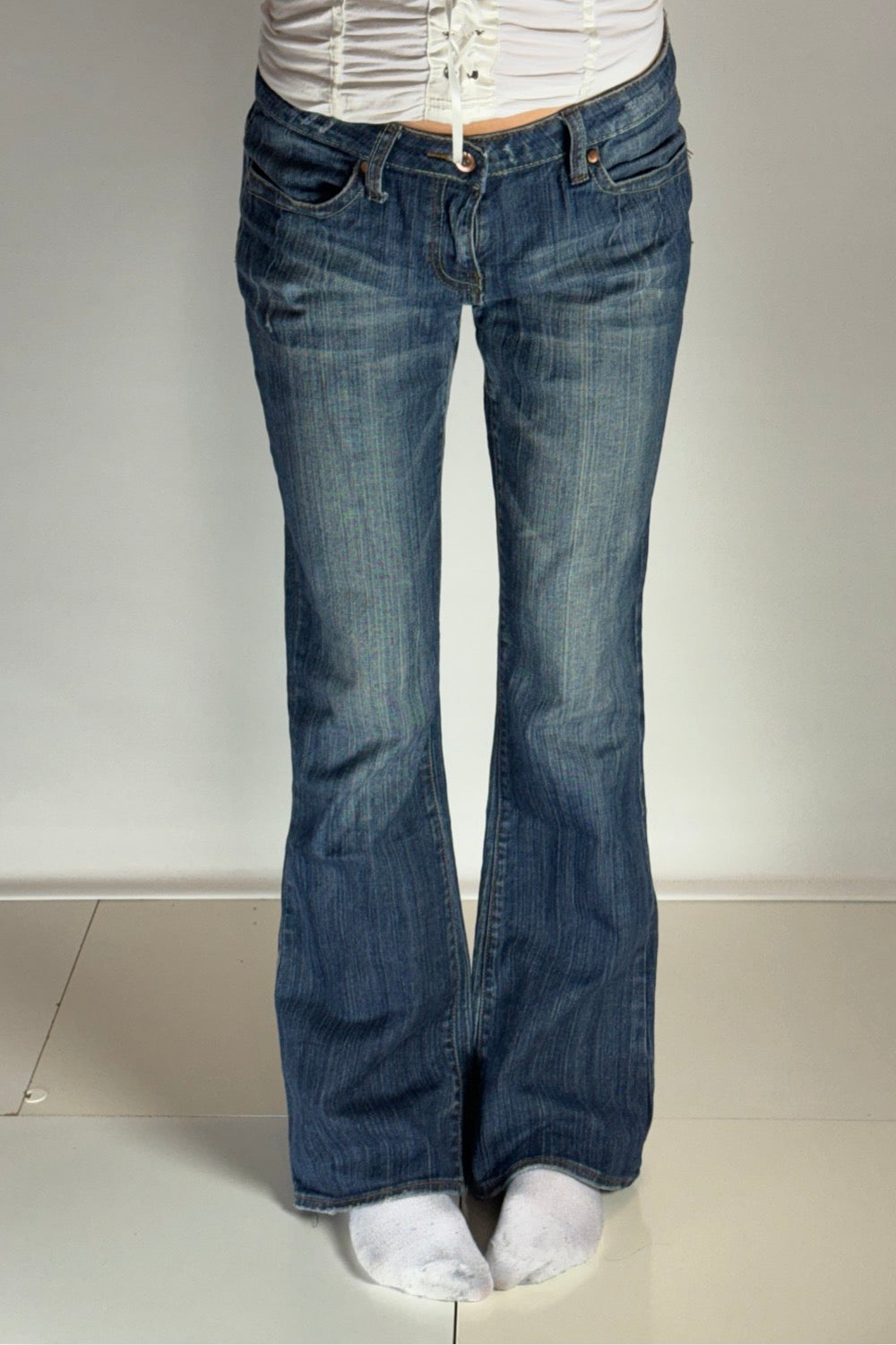 Lågmidjade jeans–stl: S/M