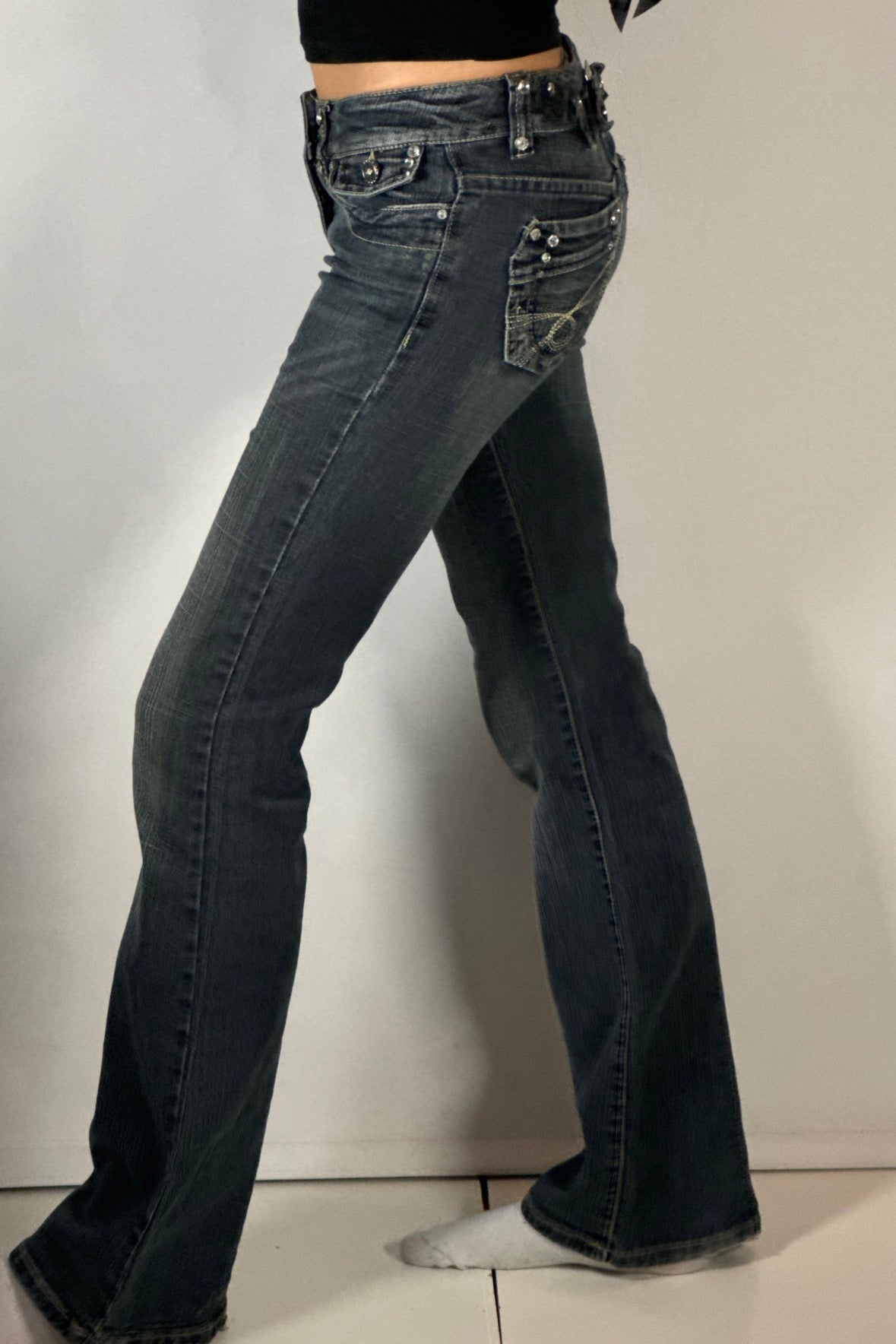 Lågmidjade jeans stl: XXS/XS