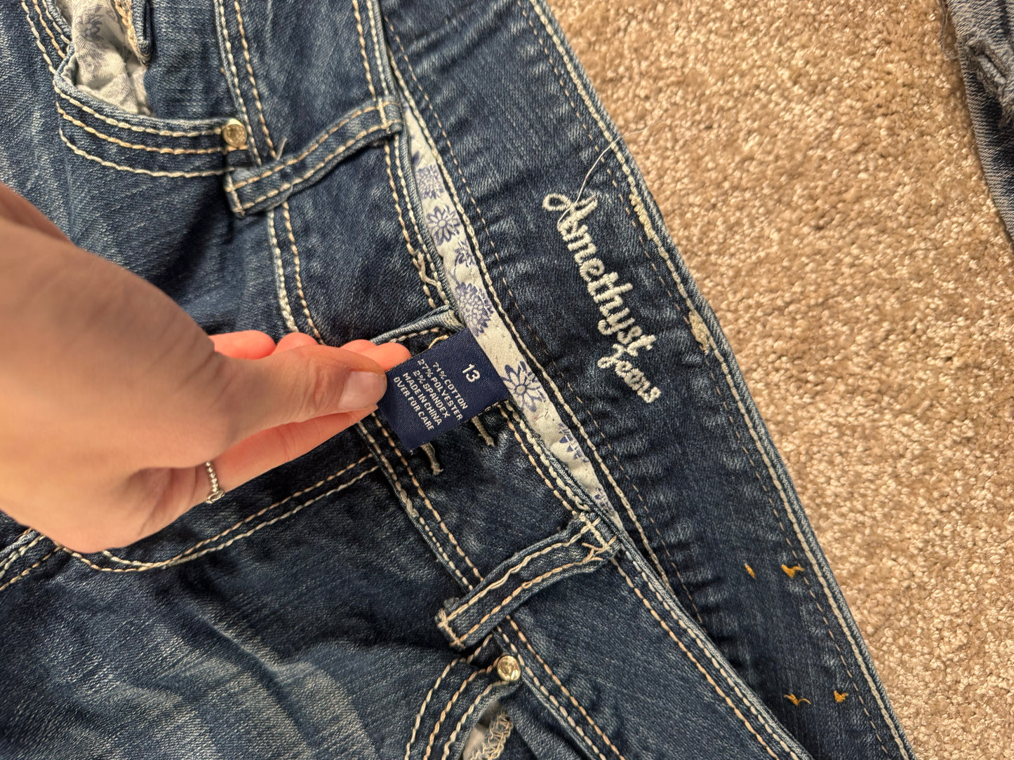 Lavtaljede jeans str: M