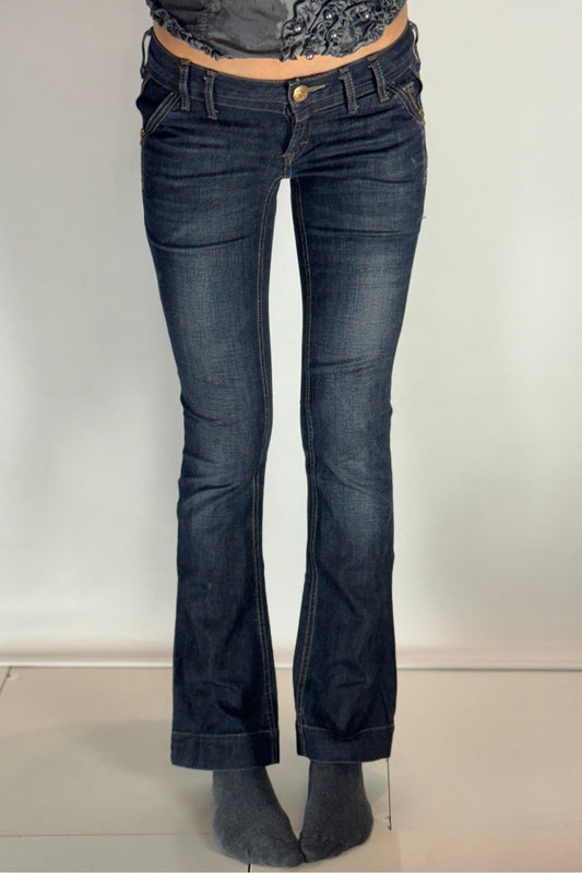 Lågmidjade jeans–stl: XS