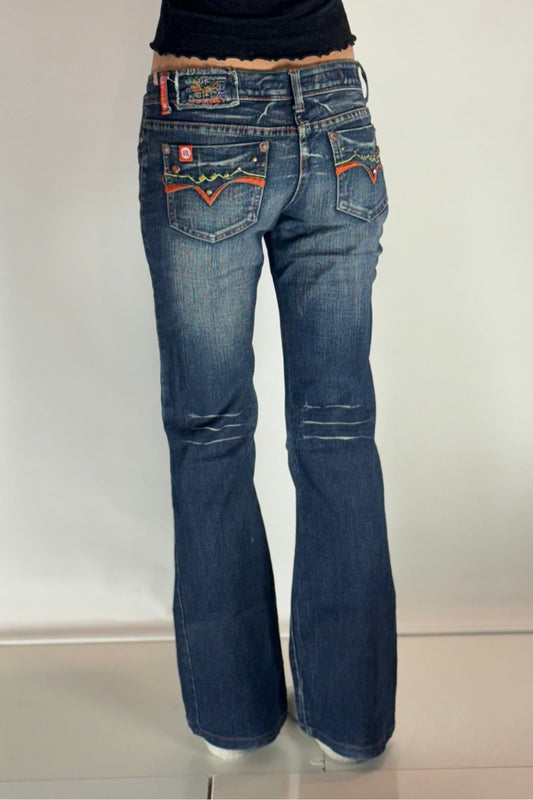 Lågmidjade jeans–stl: S