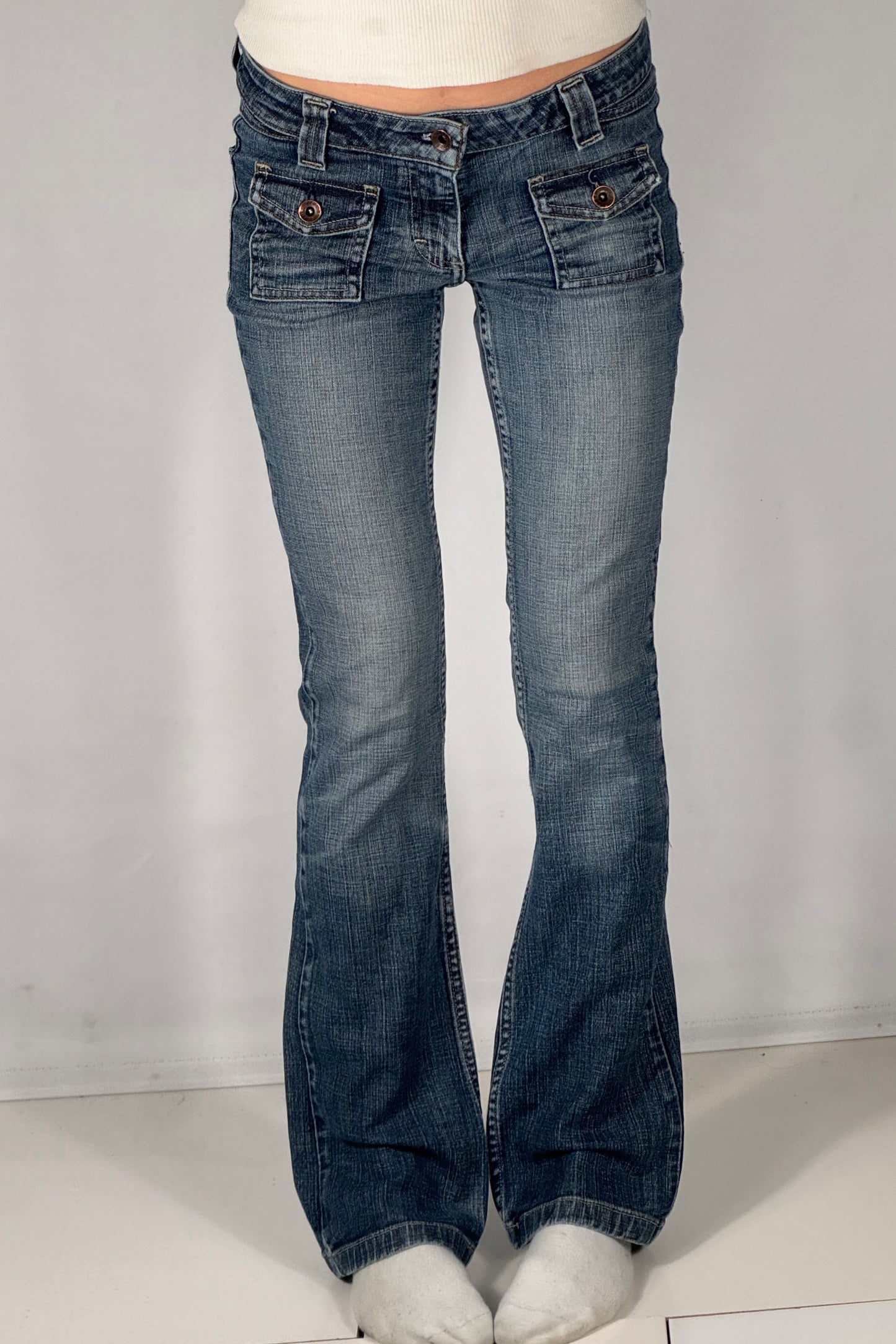 Lavt-sittende jeans str: XS