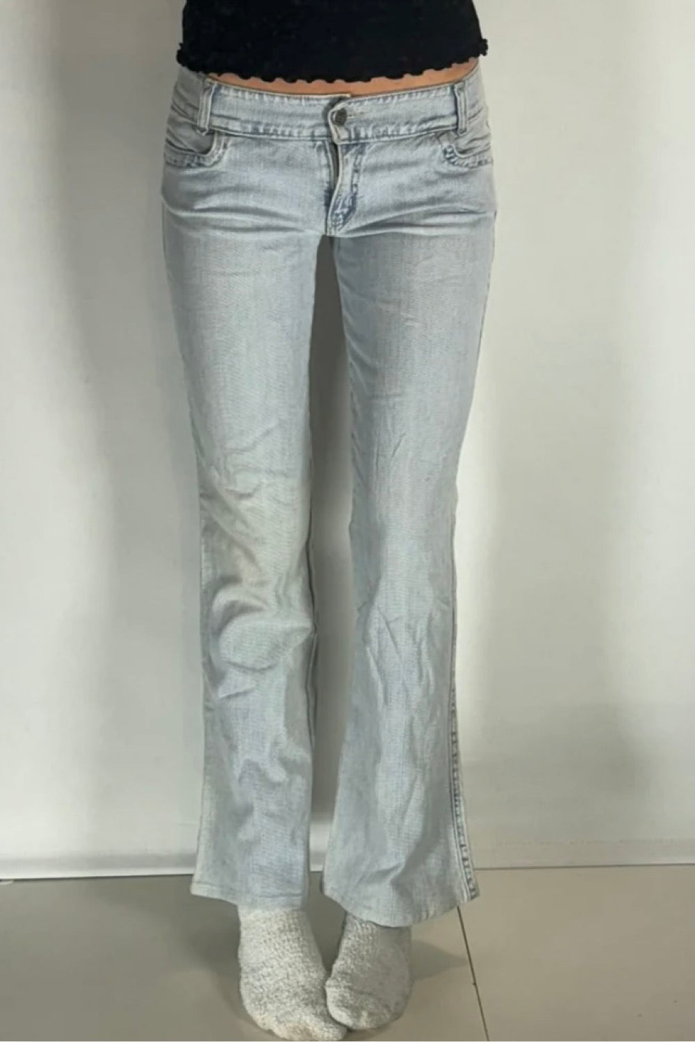 Lågmidjade jeans–stl: XS