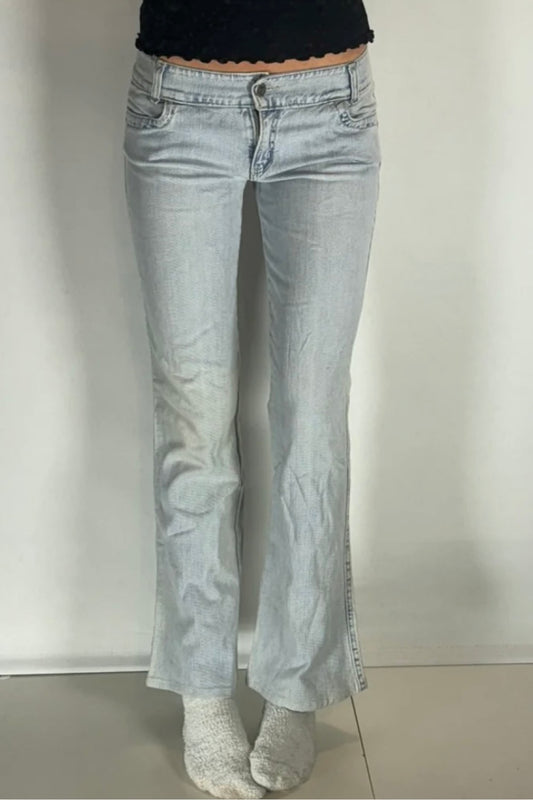 Lågmidjade jeans–stl: XS