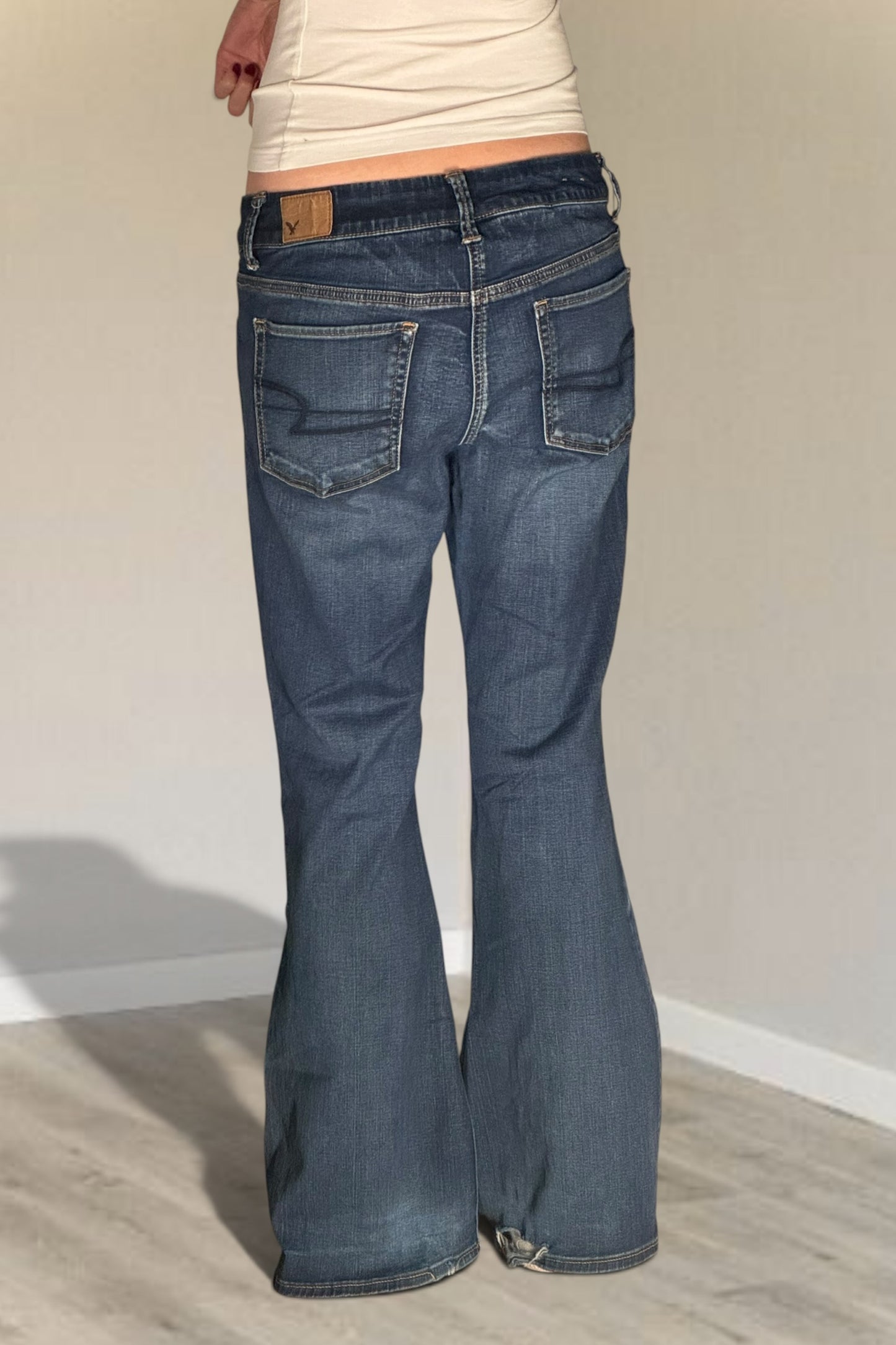 Utsvingte jeans str: S