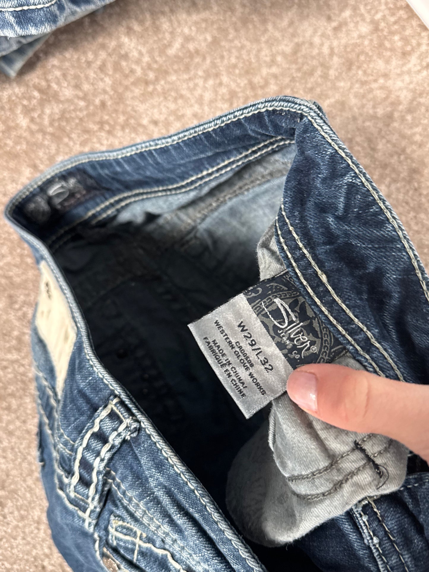 Lavtaljede jeans str: S