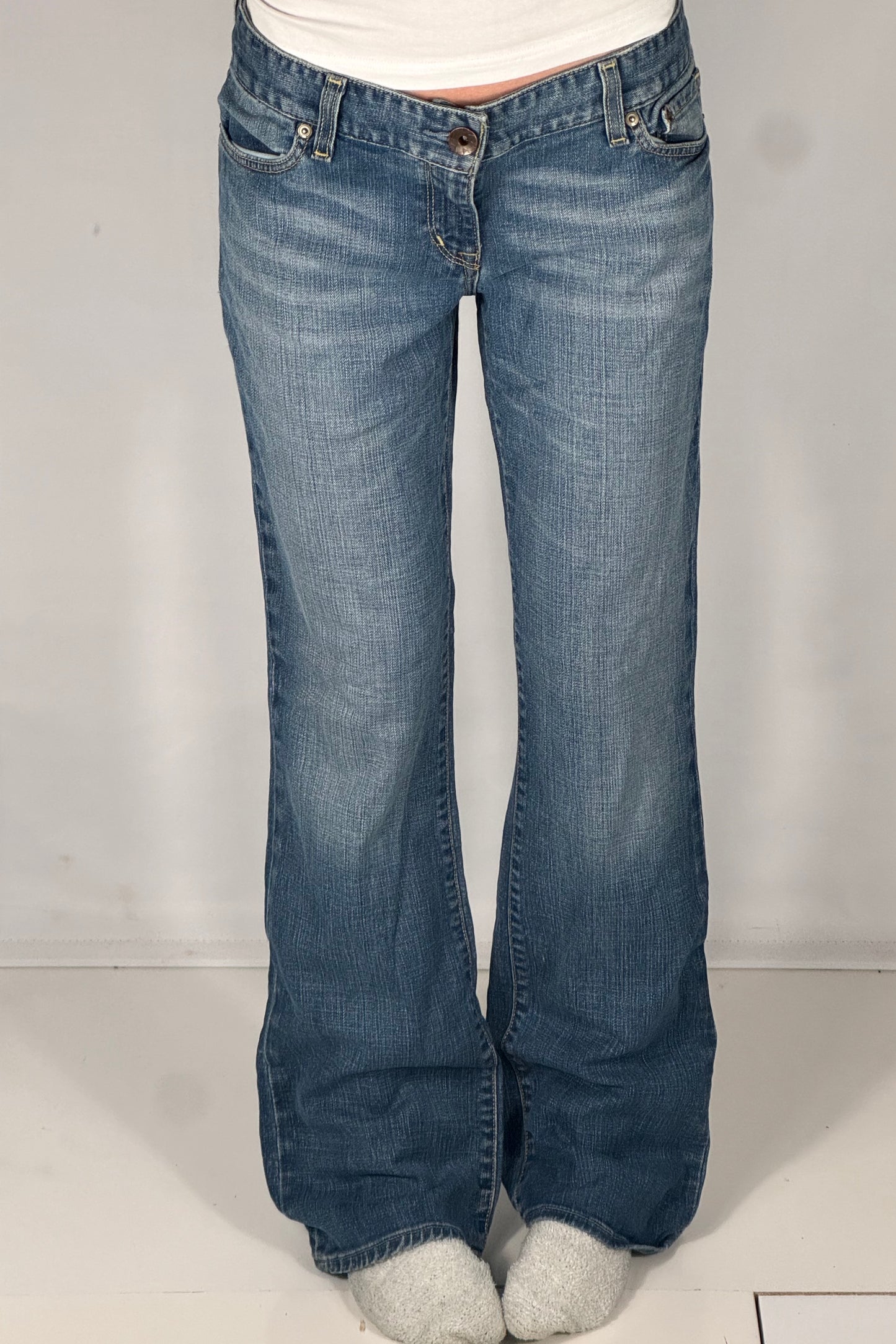 Lavtaljede jeans str: M