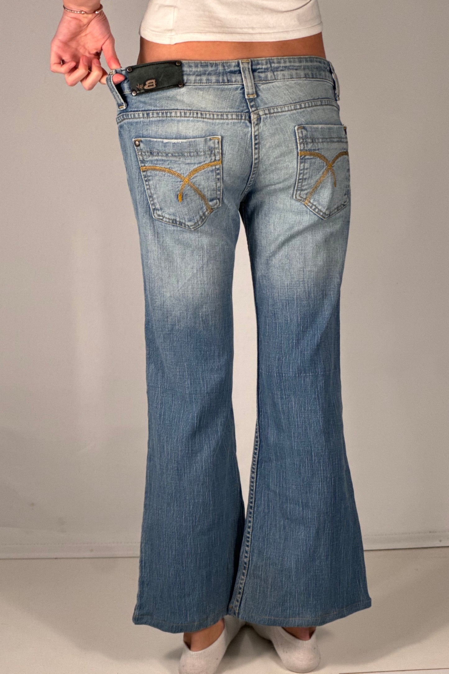 Lavtaljede jeans str: M