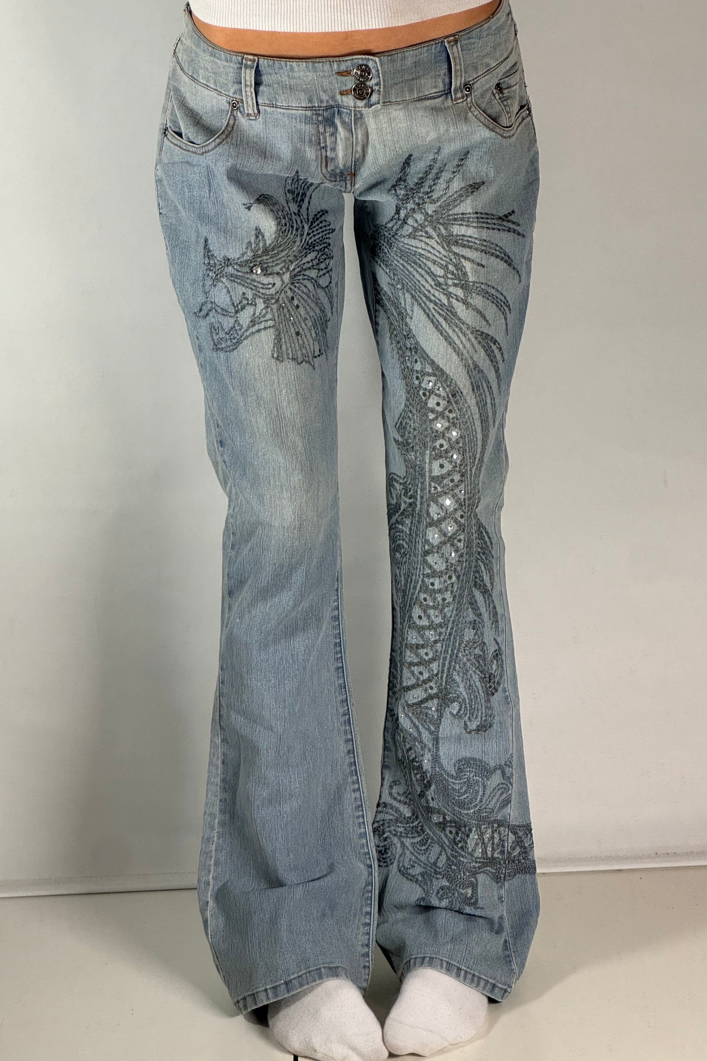 Lågmidjade jeans stl: M