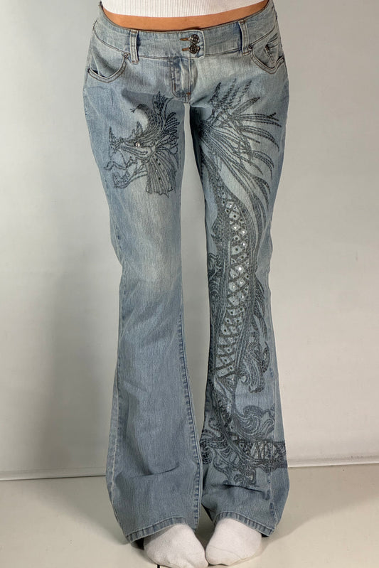 Lågmidjade jeans stl: M