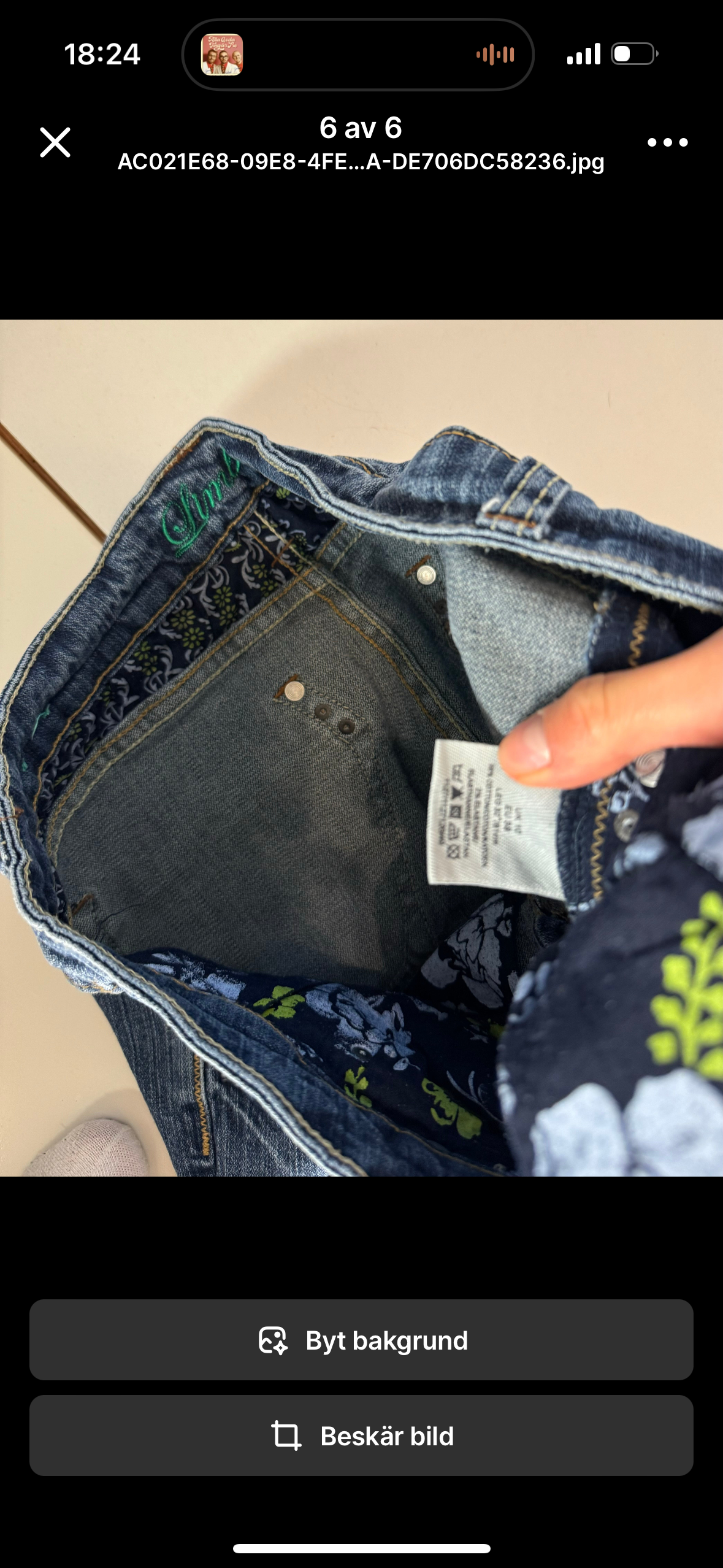 Lågmidjade jeans stl: S