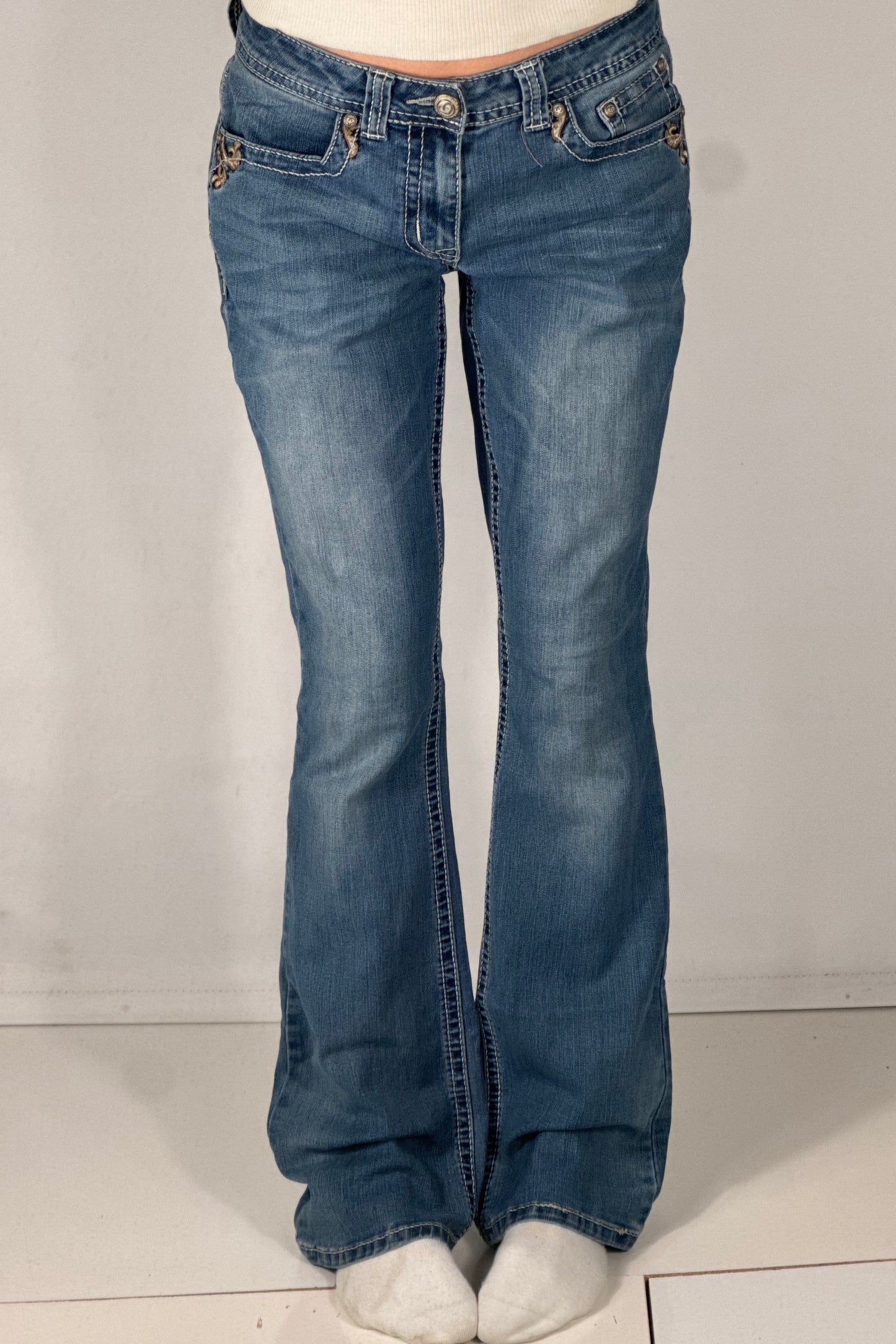 Lavtaljede jeans str: S