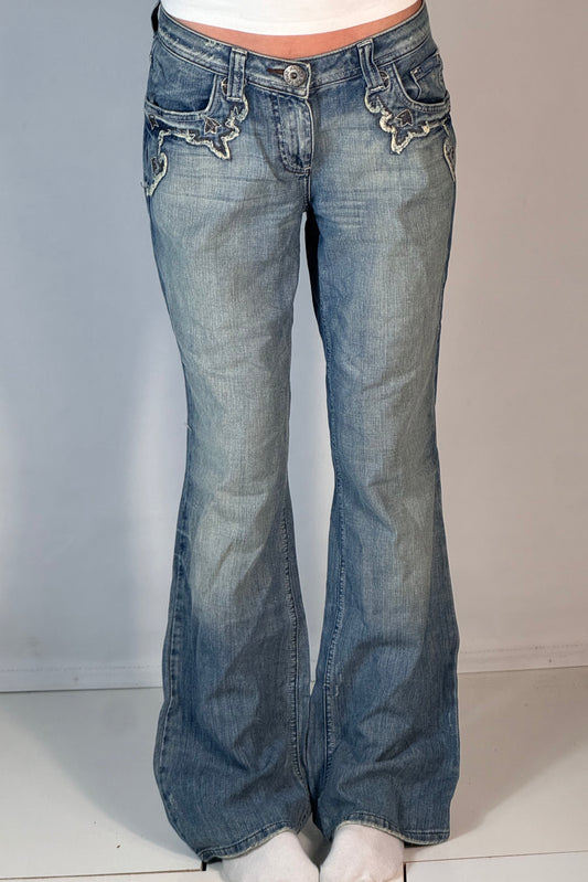 Lavtaljede jeans str: S
