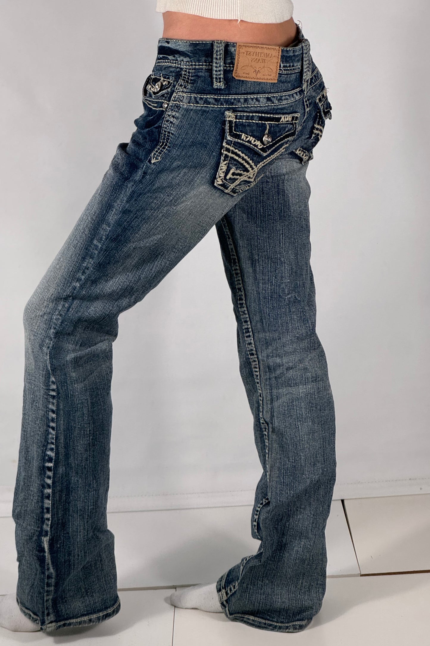 Lågmidjade jeans stl: S/M