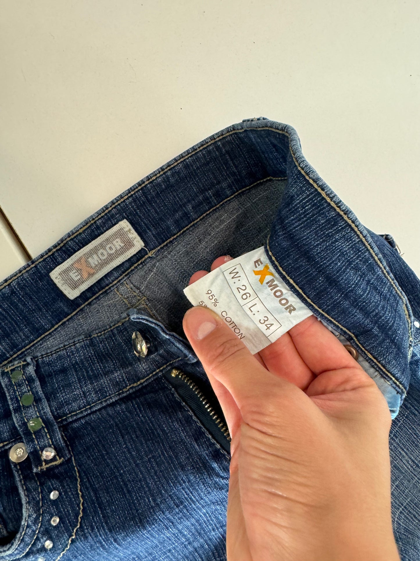Lågmidjade jeans–stl: XS