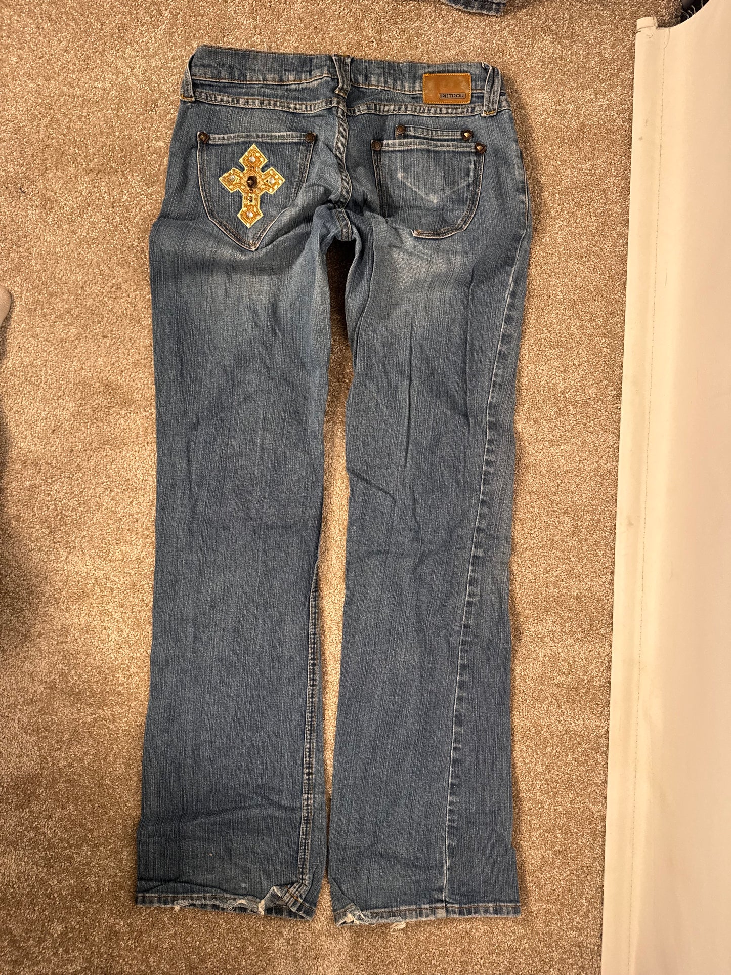 Lavtaljede jeans str: S