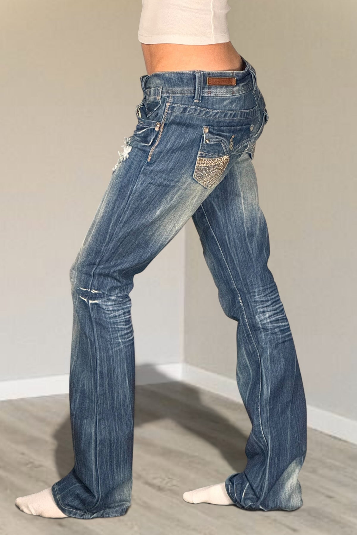 Lågmidjade jeans stl: S/M