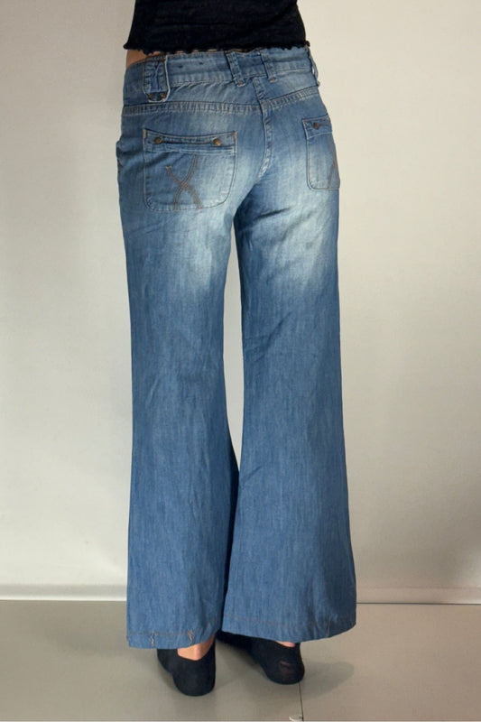 Lågmidjade jeans–stl: XS