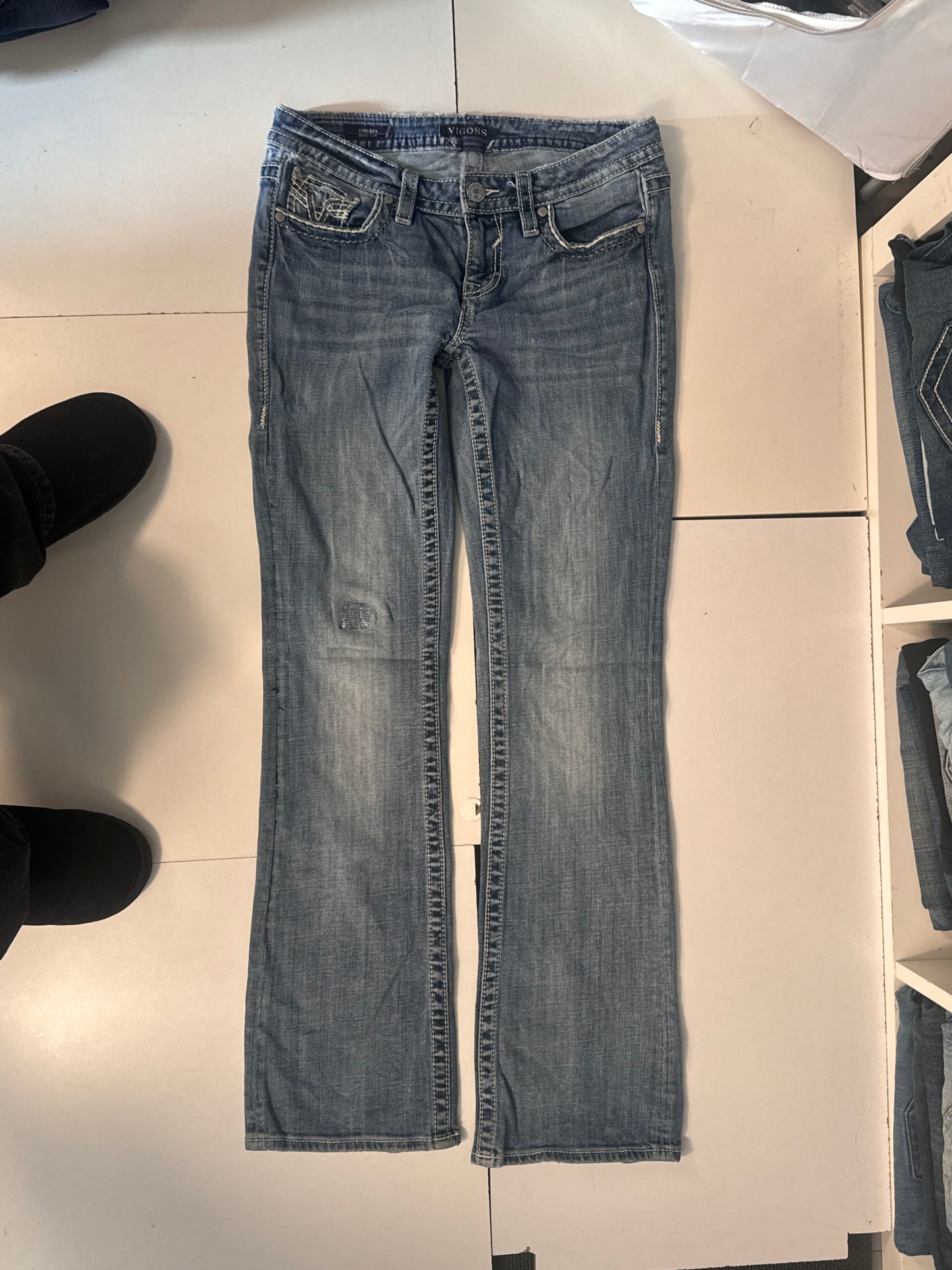 Lavtaljede jeans str: S