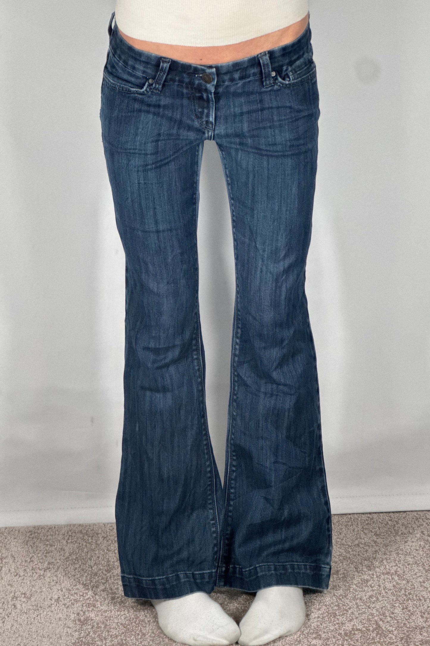 Lavmidede jeans str: XXS