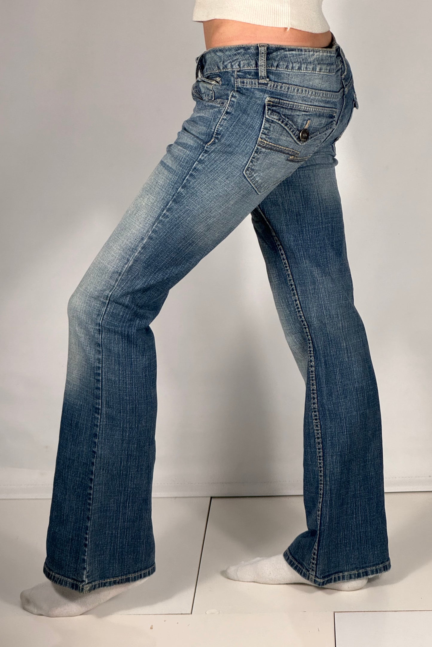 Lavtaljede jeans str: S