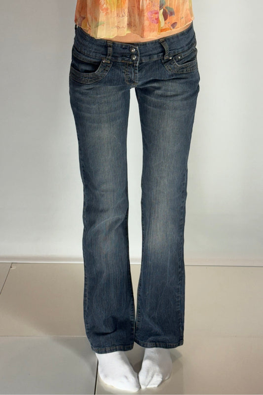 Lågmidjade jeans–stl: XS