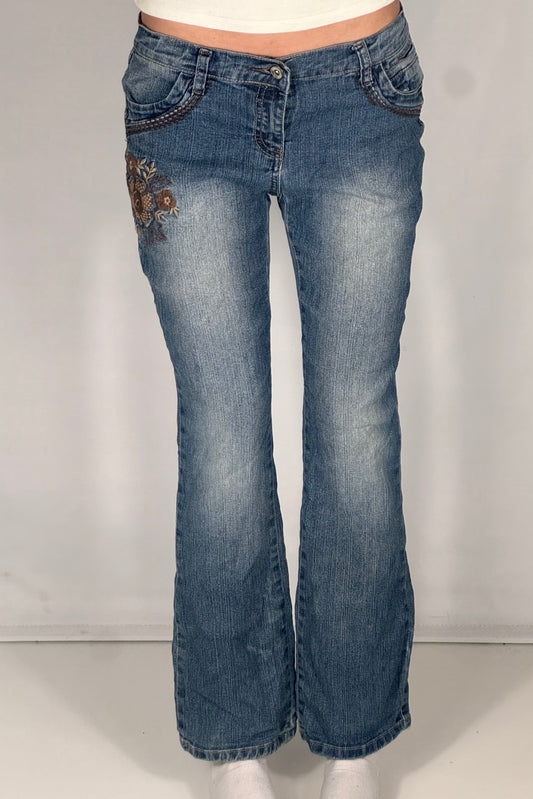 Lavtaljede jeans str: S
