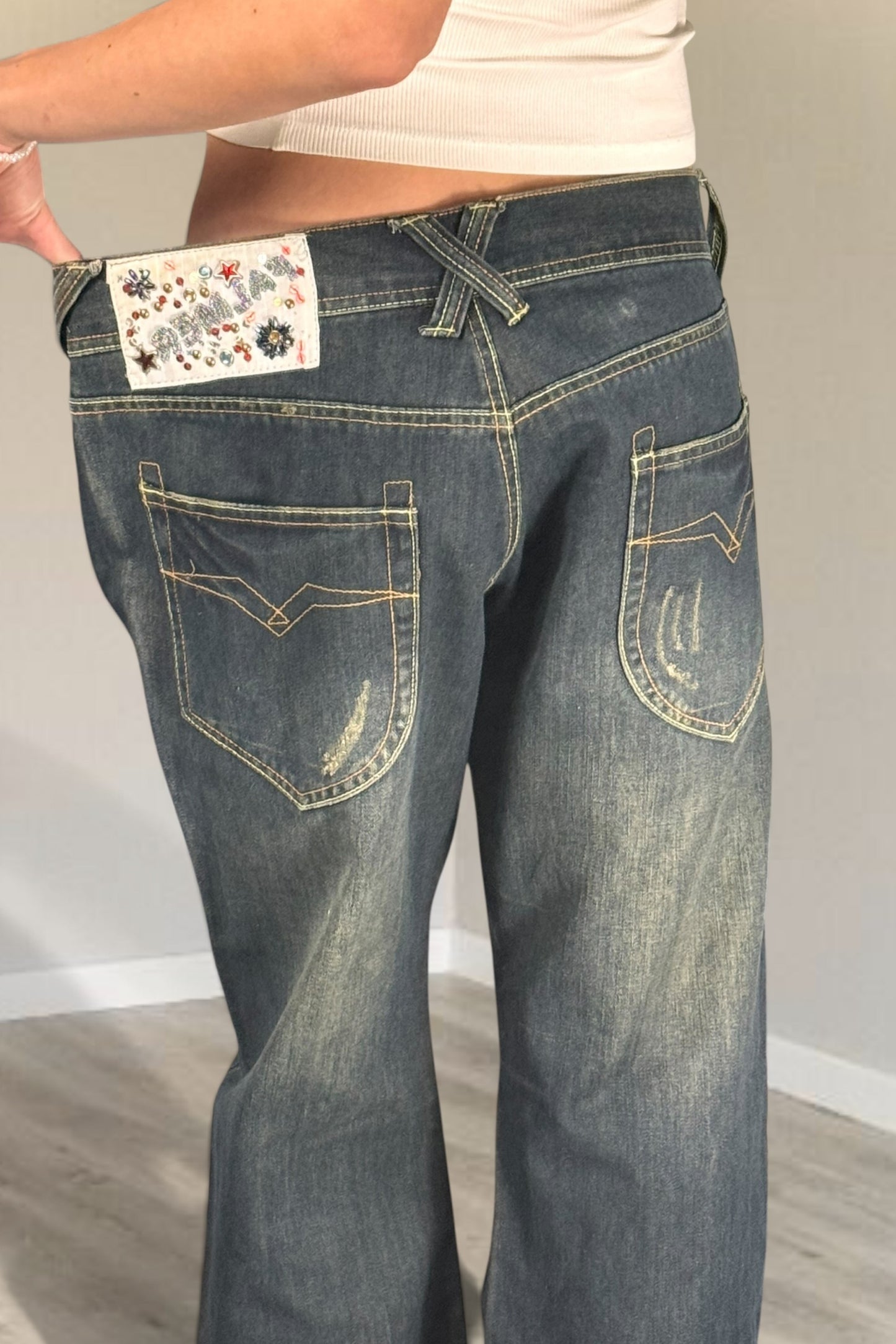 Lågmidjade jeans stl: L