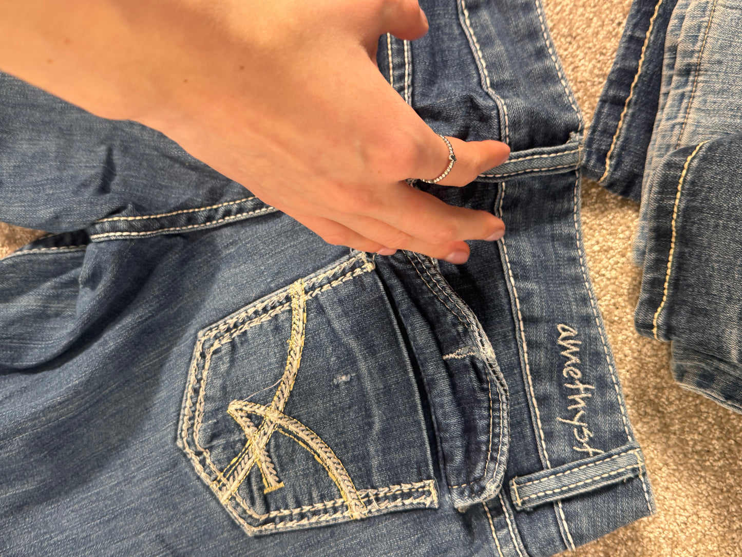 Lågmidjade jeans stl: M