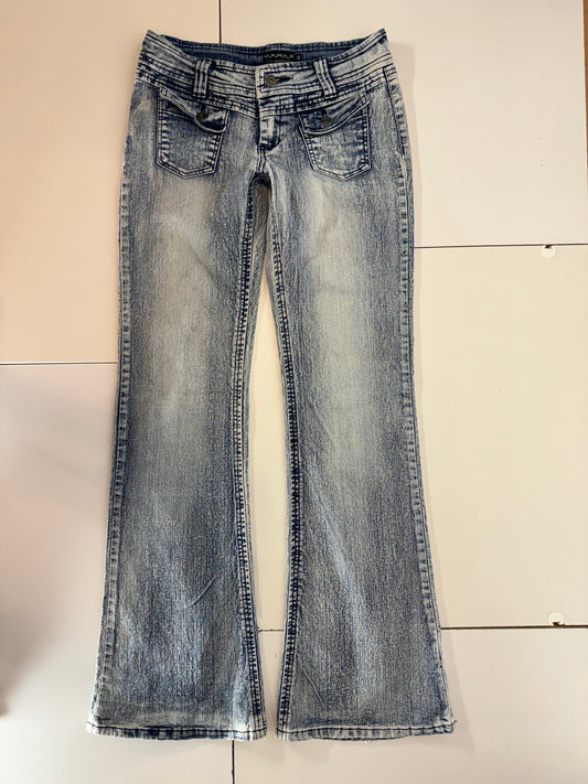 Lågmidjade jeans–stl: XS