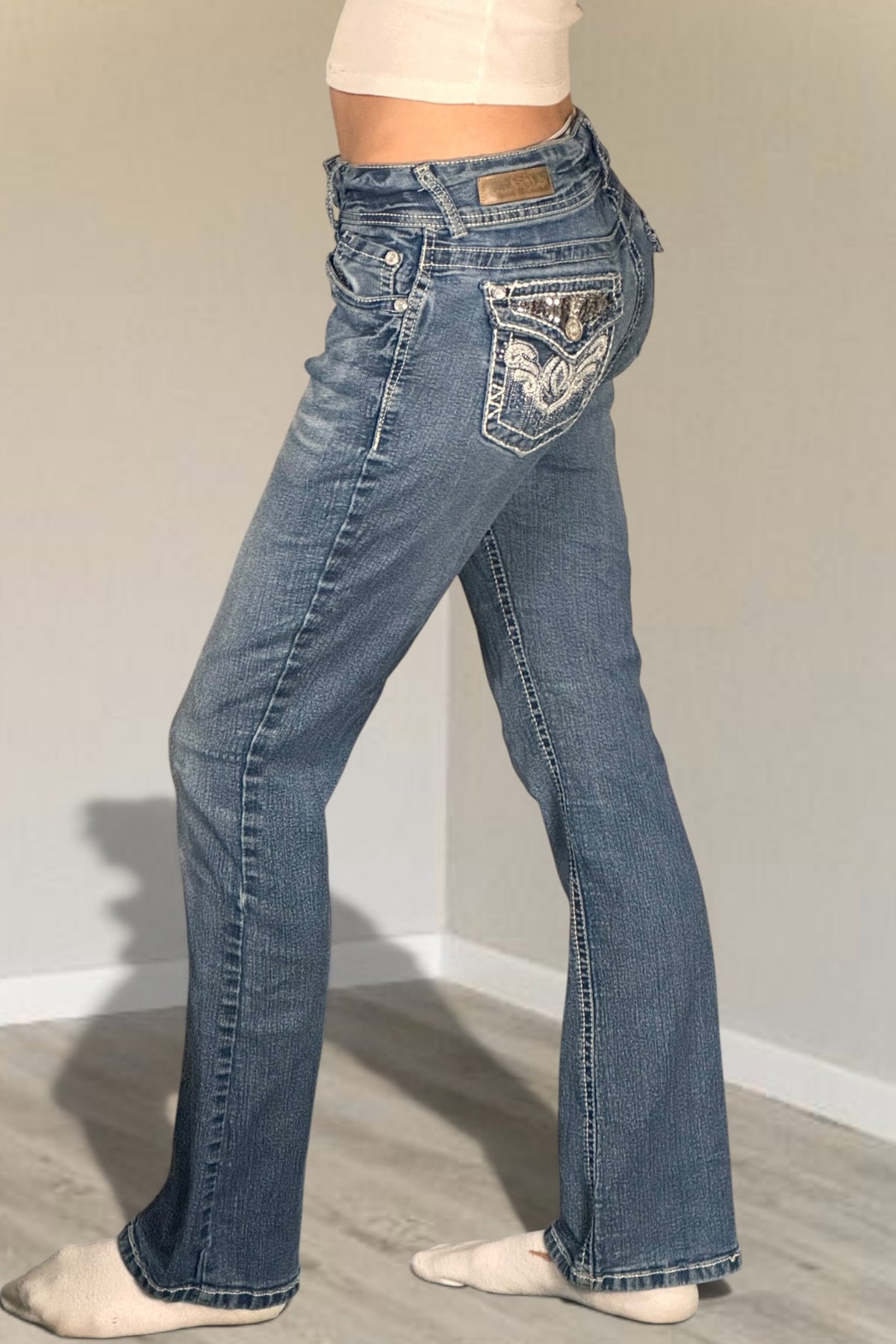 Lågmidjade jeans stl: S