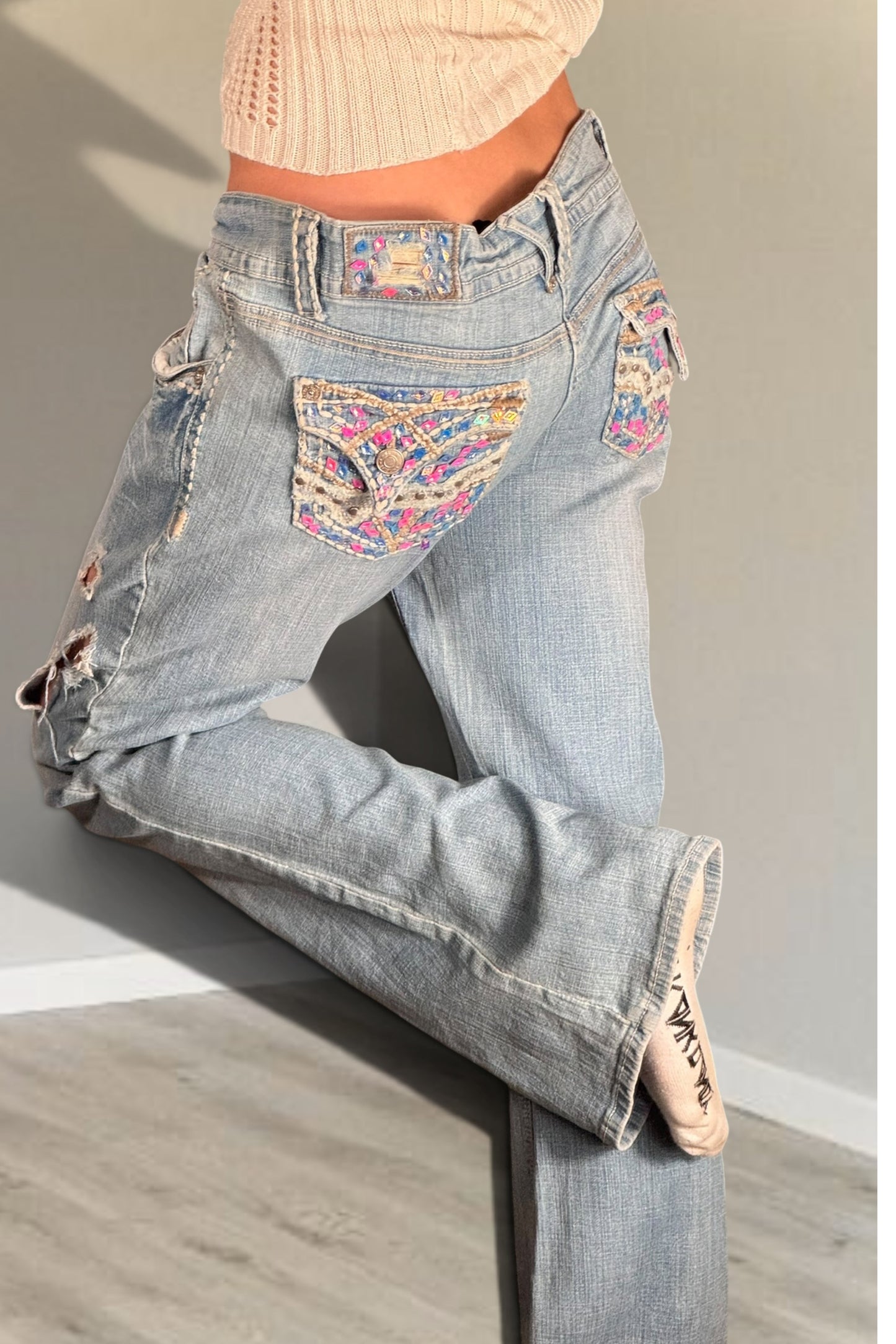 Lågmidjade jeans stl: M
