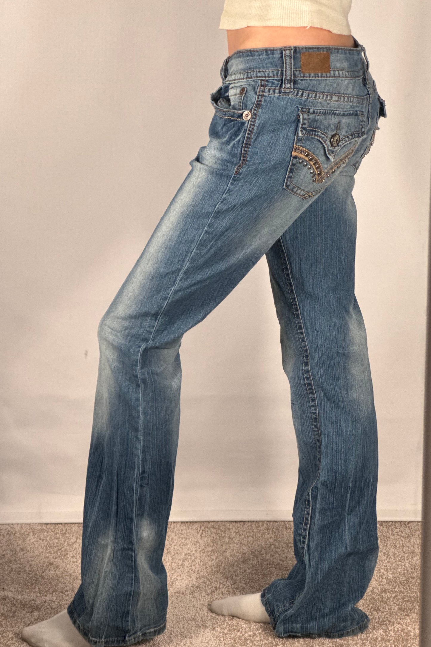 Lågmidjade jeans stl: S