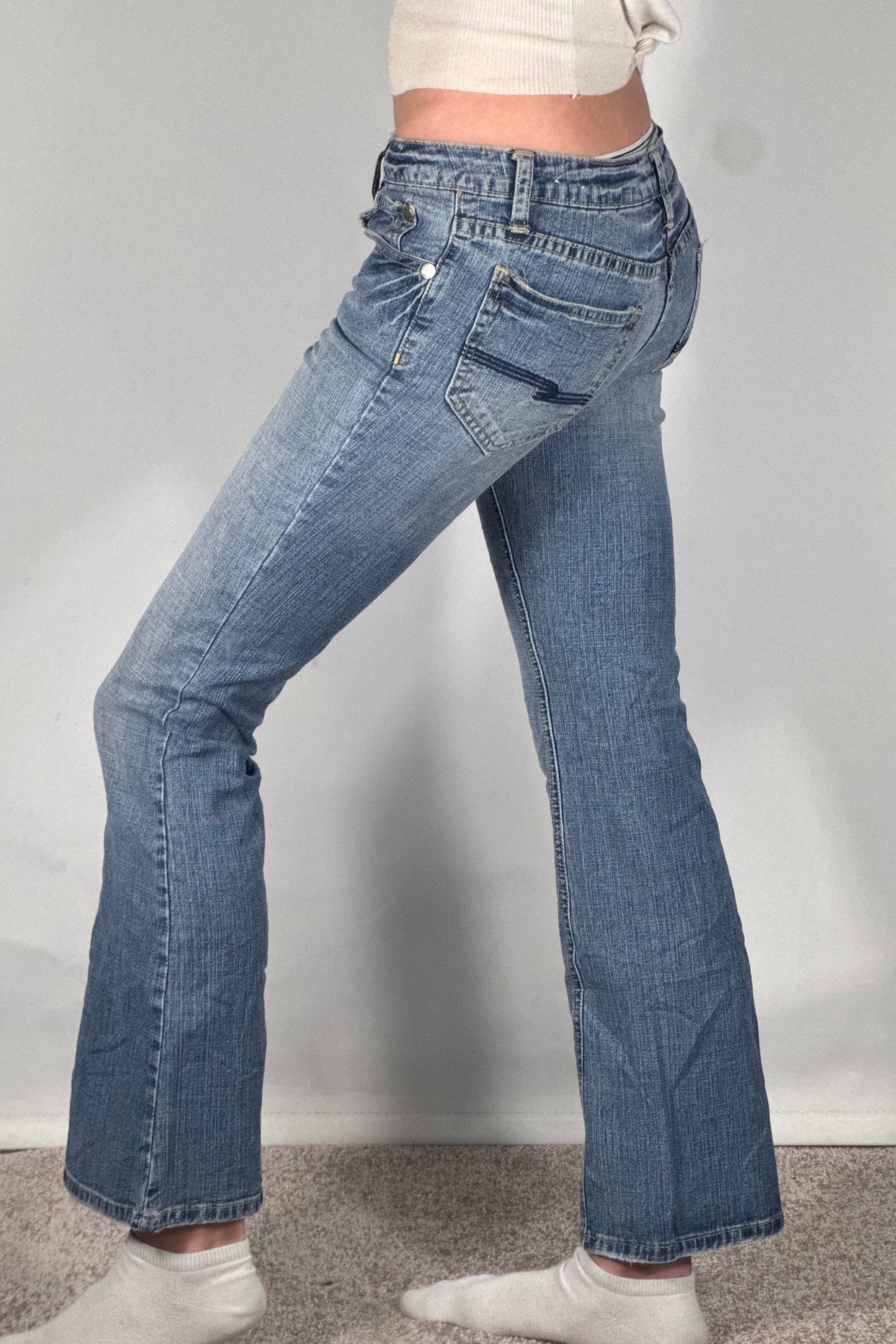 Lavmidede jeans str: XXS