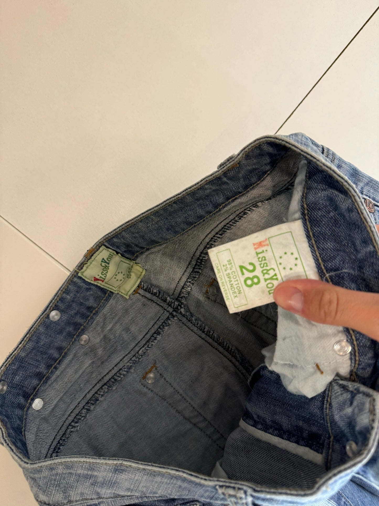 Lågmidjade jeans–stl: XS